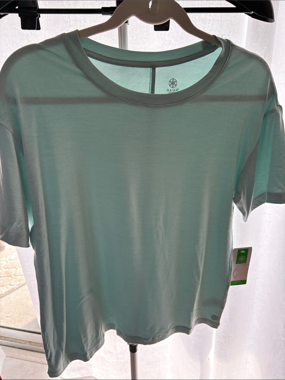 GAIAM blue haze heather/Mint Short Sleeve Crew Tee